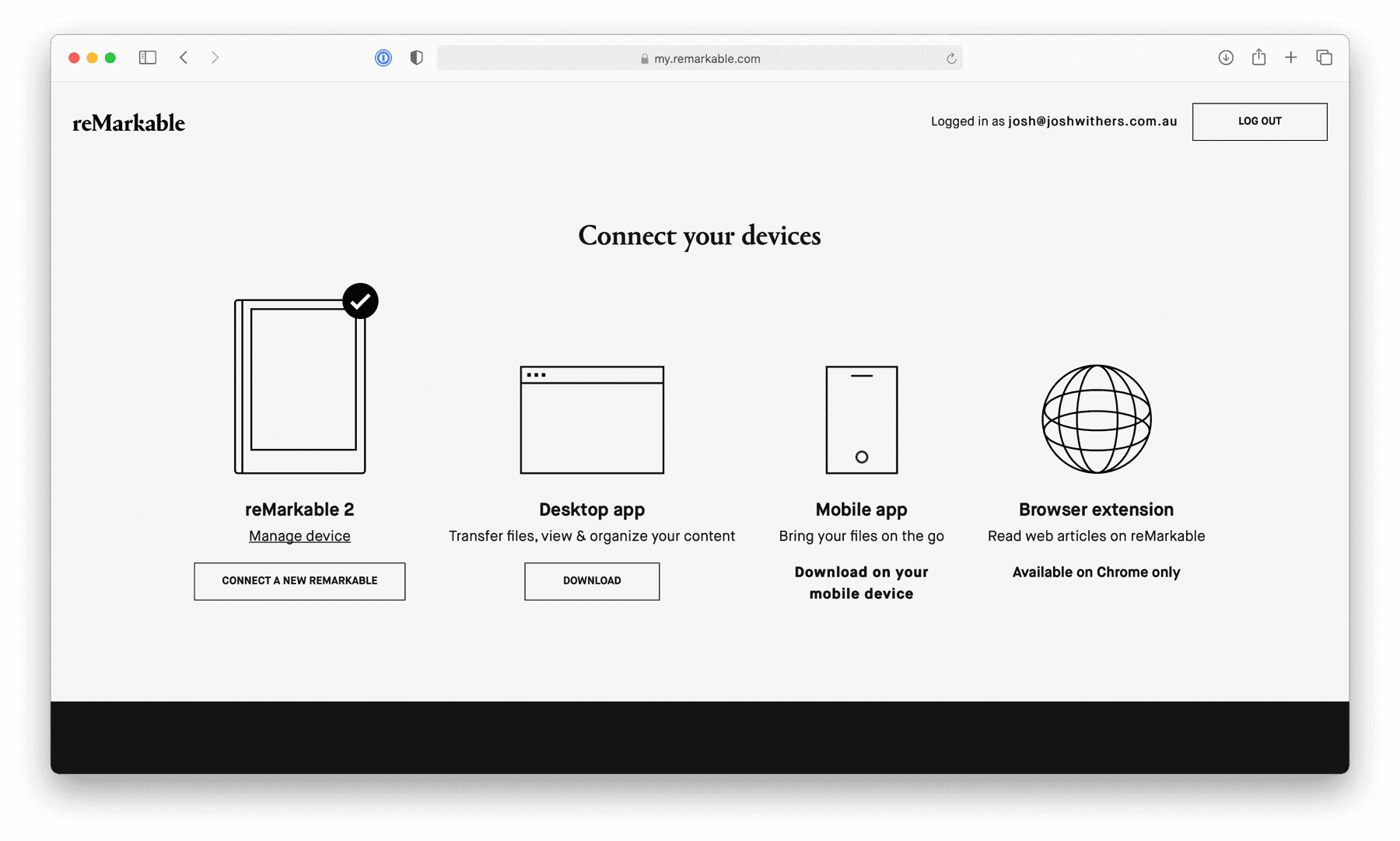 The reMarkable 2 photographed by Josh Withers