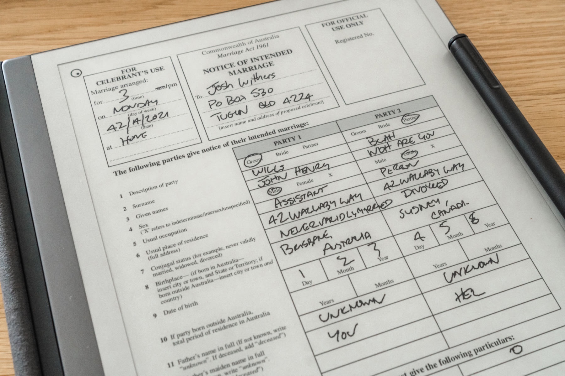 The reMarkable 2 photographed by Josh Withers