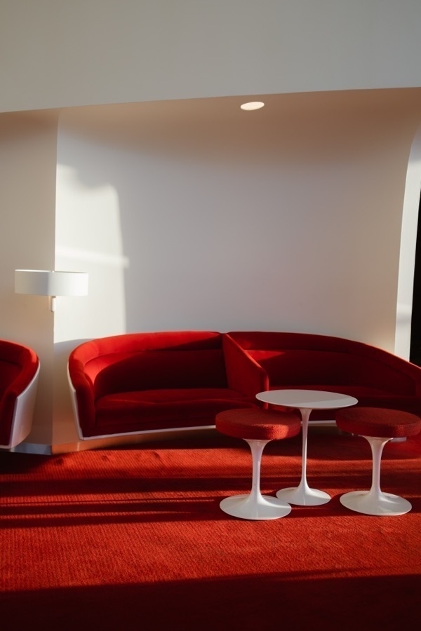 Inside the TWA Hotel at JFK Airport