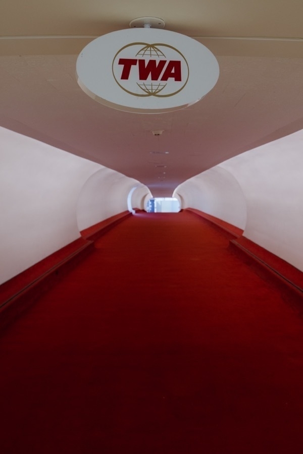 Inside the TWA Hotel at JFK Airport