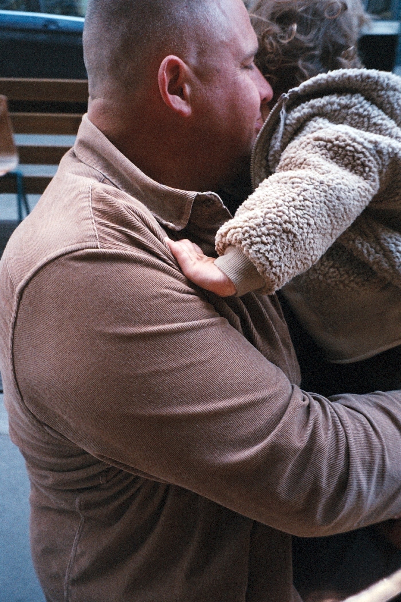 Me, holding Godlie, Paris in May 2023. Photo taken with Leica Z2X in Paris by Josh Withers.