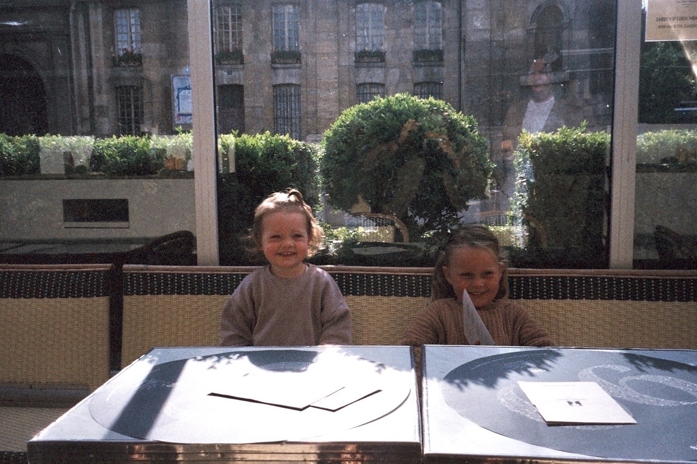 My daughers at Les Margots, Paris, France, May 2023. Photo taken with Leica Z2X in Paris by Josh Withers.